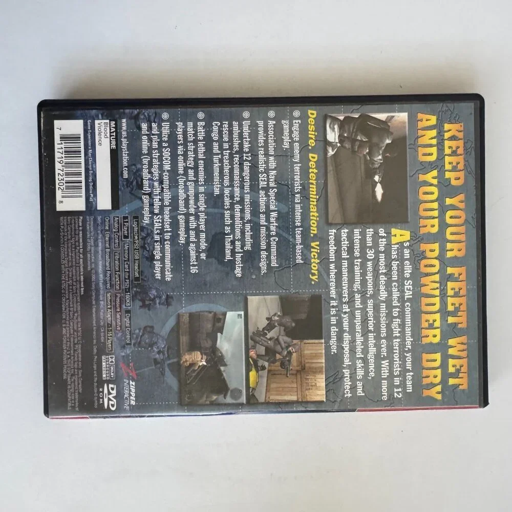 SOCOM U.S. Navy SEALs PS2 Greatest Hits Complete w/ Manual Tested